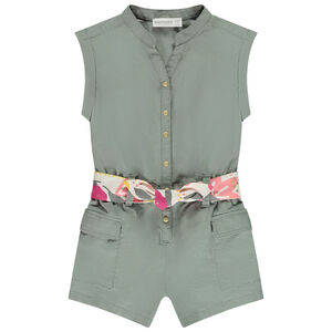 Combishort avec ceinture imprimée à nouer pour fille 