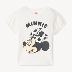 T-shirt manches courtes uni Minnie Disney pour fille  