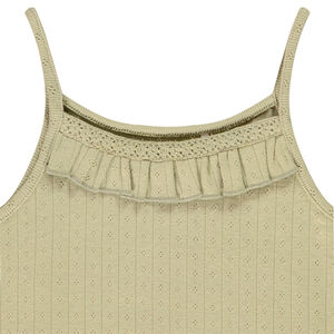 Débardeur à bretelles en maille pointelle pour fille 