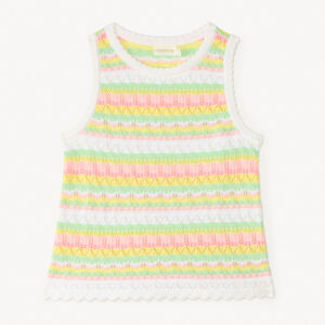 Débardeur en maille tricotée fantaisie pour fille 