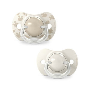 Lot de 2 sucettes silicone SX Pro 6-18M Birdies beige 
