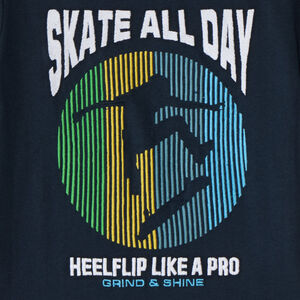 T-shirt manches courtes broderie skateur pour garçon 