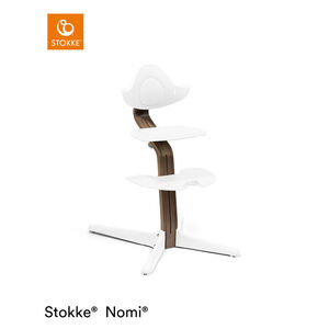 Chaise haute évolutive Nomi noyer/blanc 