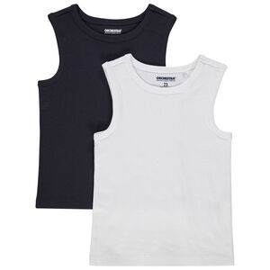 Lot de 2 débardeurs en coton unis pour bébé garçon 