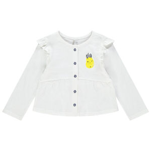 Gilet en coton à poire printée et noeud au dos 