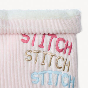 Set bonnet + snood Stitch Disney en tricot fille 