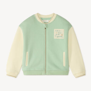 Gilet style teddy en molleton broderie fantaisie pour fille 