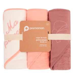 Lot de 3 capes de bain Princesse 