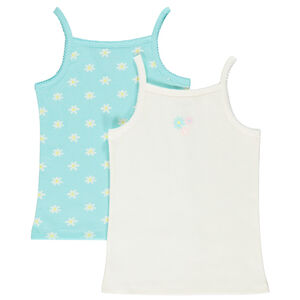 Lot de 2 maillots de corps à bretellles pour fille 