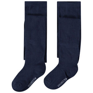 Lot de 2 collants épais unis pour enfant fille 