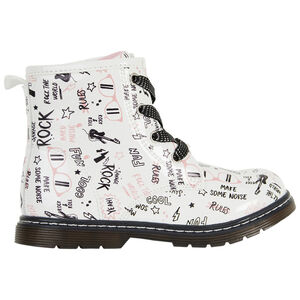 Bottillon à lacets et zip imprimé Rock & Roll pour fille 