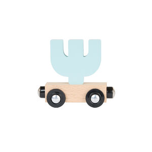 Lettre "PSI" wagon en bois - bleu 