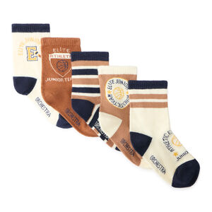 Lot de 5 paires de chaussettes bébé garçon motifs badges sportifs 