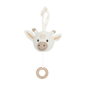 Peluche musicale girafe en tricot 