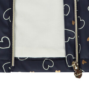 Parka gomme imprimé cœurs et doublée pour bébé fille 