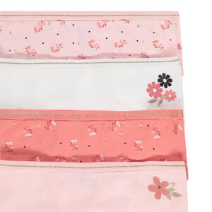 Lot de 4 shorties fantaisie motifs floraux fille 