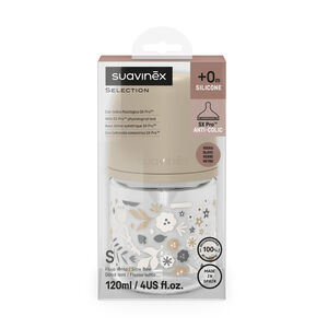 Biberon en verre avec tétine SX Pro S 120ML Wonderland Beige 