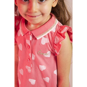 Robe polo en jersey imprimé pour fille 