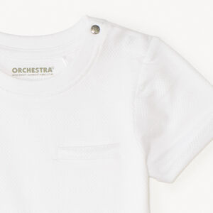 T-shirt manches courtes uni effet texturé pour bébé garçon 