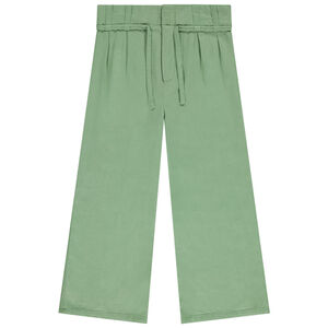 Pantalon large en toile unie pour fille 