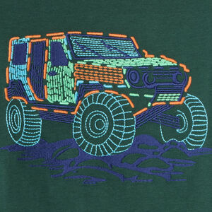 T-shirt manches longues garçon broderie voiture 