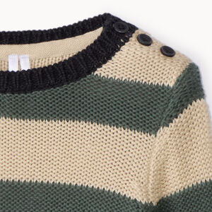 Pull manches longues en tricot à rayures pour bébé garçon 