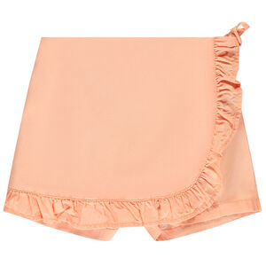 Jupe short uni en Tencel avec volants pour fille  