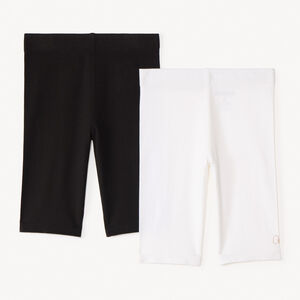 Lot de 2 cyclistes unis en coton pour fille 