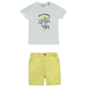 Ensemble 2 pièces print palmiers pour bébé garçon 
