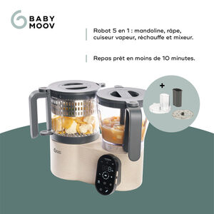 Robot multi-fonction Nutribaby Evolution - minéral/beige 