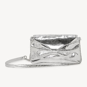 Sac bandoulière similicuir métallisé avec nœud pour fille  
