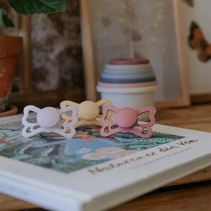 Lot de 2 sucettes silicone T2 Butterfly blush/cedar 