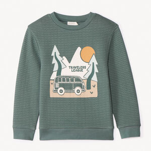 Sweat en molleton texturé fantaisie pour garçon  