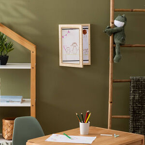 Cadre à dessin d'enfant Thea - Beige/Bois naturel 