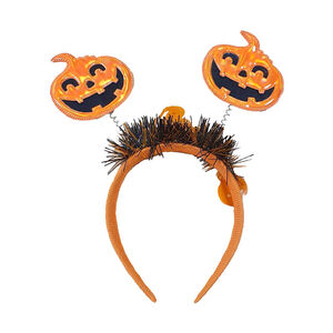 Serre-tête citrouilles à ressort et guirlande 