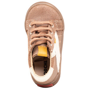 Bottillons contrastés en cuir à lacets  