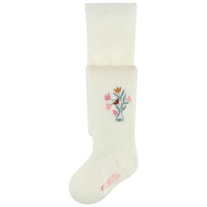 Collants épais fleuri doublé bouclettes pour bébé fille 