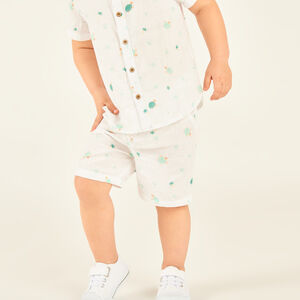 Ensemble 2 pièces chemise + short imprimé tortues pour bébé garçon 