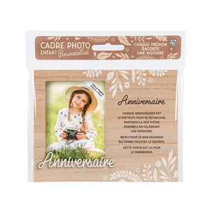 Cadre photo personnalisé 18,5 x 14,5 cm Anniversaire 