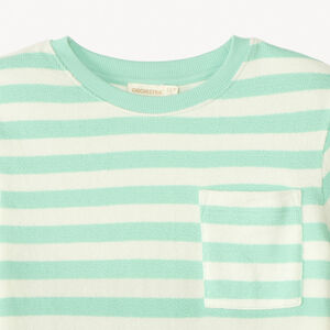 T-shirt manches courtes à rayures en éponge pour garçon 