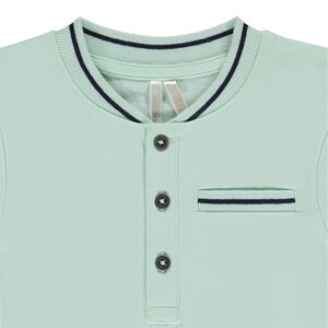 Polo manches courtes uni à col teddy pour bébé garçon 
