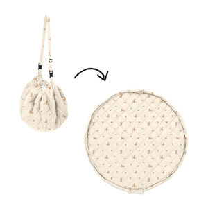 Tapis de jeu et sac de rangement 3 en 1 matelassé rabbit 