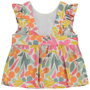 Tunique manches courtes imprimé floral pour bébé fille 