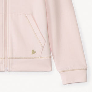 Gilet molleton uni à capuche fille 