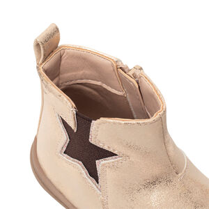 Bottillons dorés brillants avec élastique étoile pour fille 