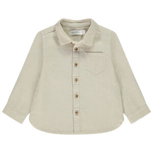 Chemise manches longues effet nid d'abeille pour bébé garçon 