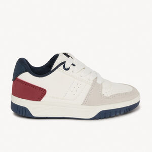 Baskets basses à lacets et zip tricolore pour garçon  