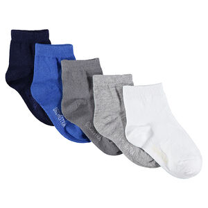 Lot de 5 paires de chaussettes unies 