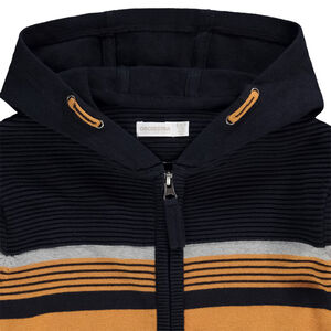 Gilet à capuche en tricot fantaisie pour garçon 