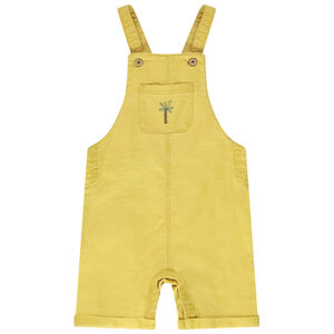 Salopette courte en toile avec broderie pour bébé garçon 
